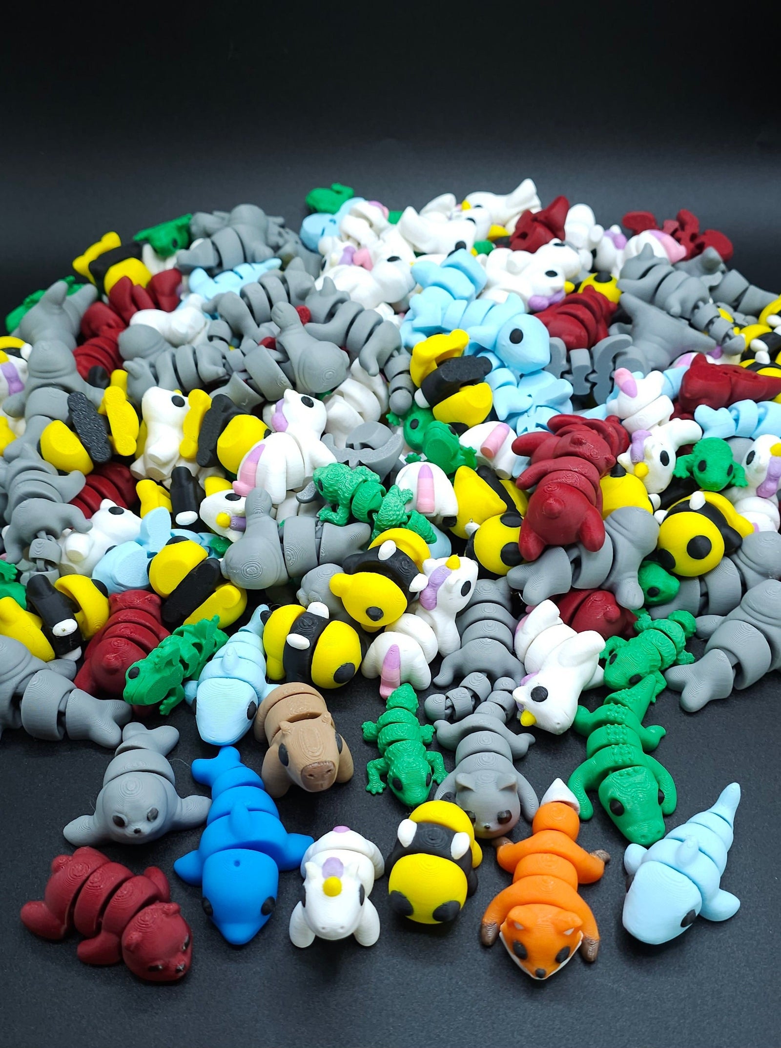 3D Printed Articulated Flexible Fidget Toy - Cute Sensory Pet Mini Gift Idea Assorted Baby Animal Bundle Goody Bags