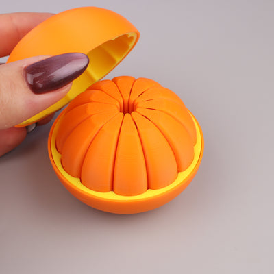 3D Printed Orange Fidget – Chained Citrus Desk Toy