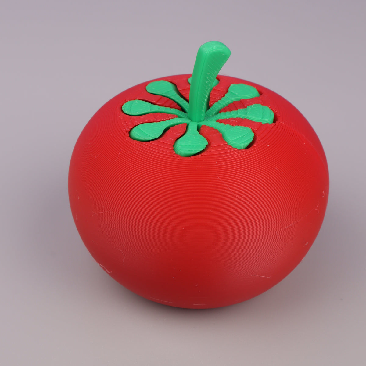 3D Printed Tomato Fidget – Hidden Spiral Surprise