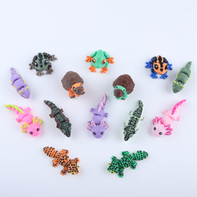 3D Printed Mini Fidget Reptile & Amphibian Collection 15 items