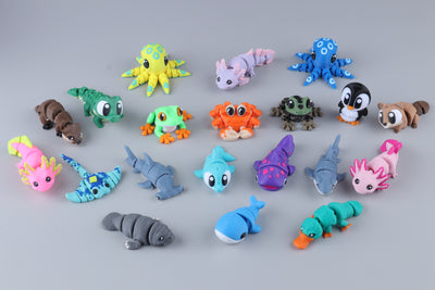Mini Water Animal Fidget Toy Pack (20 items)