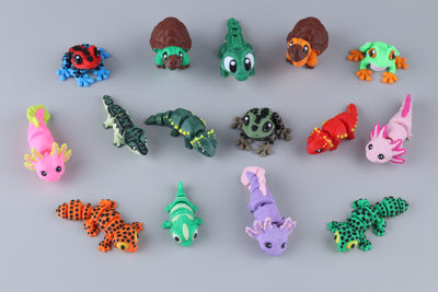 Mini Reptile and Amphibian Set (15 items)