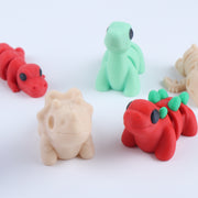 Mini 3D Printed Dinosaurs - Articulated Fossil & Dino Set (7 Pack)