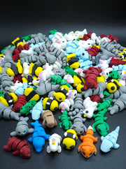 3D Printed Articulated Flexible Fidget Toy - Cute Sensory Pet Mini Gift Idea Assorted Baby Animal Bundle Goody Bags