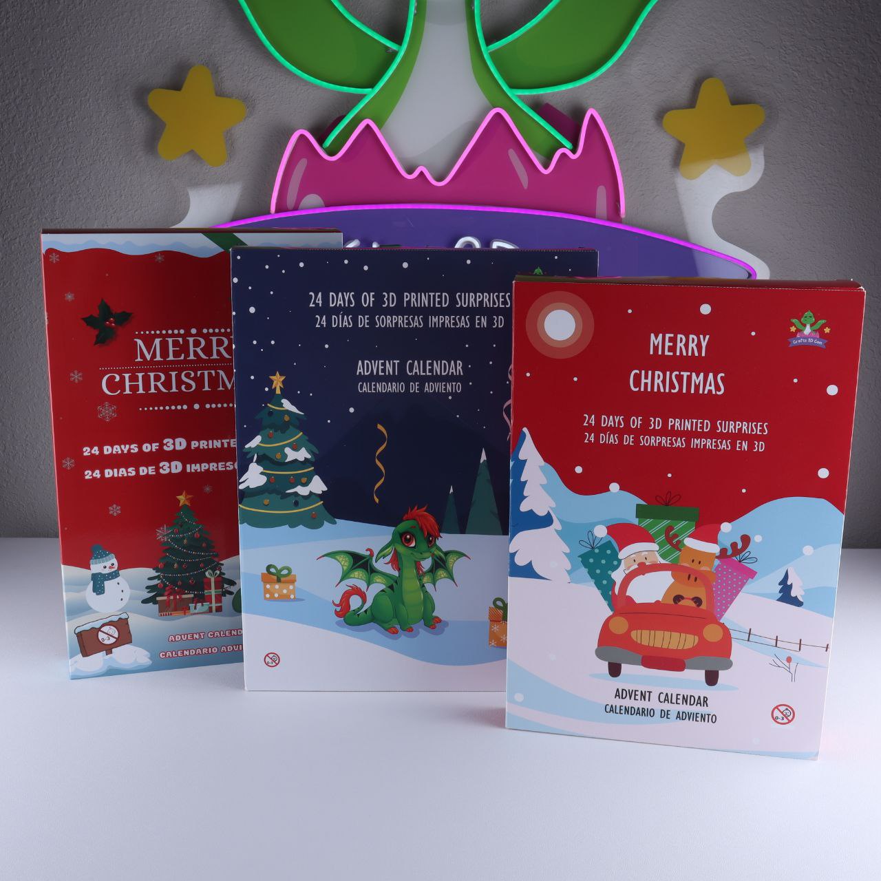3D Printed Advent Calendar – Mini Animals, Dinosaurs, or Dragons