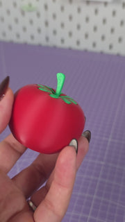 3D Printed Tomato Fidget – Hidden Spiral Surprise